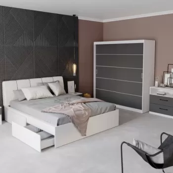 Set Mobila Dormitor Avangard C11 tapitat imagine