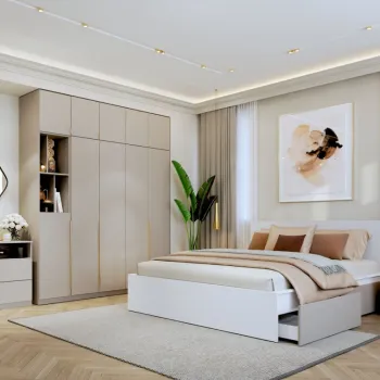 Set Mobila Dormitor Bej / Casmir Auris C17 imagine