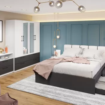 Set Mobila Dormitor Benjamin C14 tapitat / oglinda imagine