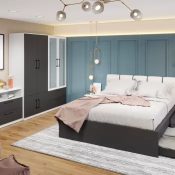 Set Mobila Dormitor Benjamin C15 tapitat / oglinda imagine