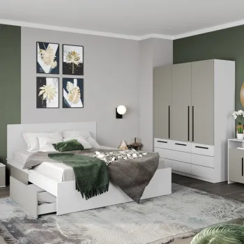 Set Mobila Dormitor Casmir / Alb Soares C01 imagine