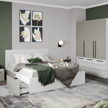 Set Mobila Dormitor Casmir / Alb Soares C02 imagine