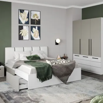 Set Mobila Dormitor Casmir / Alb Soares C04 imagine