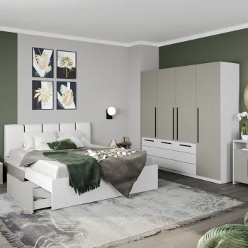 Set Mobila Dormitor Casmir / Alb Soares C09 imagine