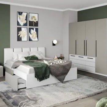 Set Mobila Dormitor Casmir / Alb Soares C10 imagine