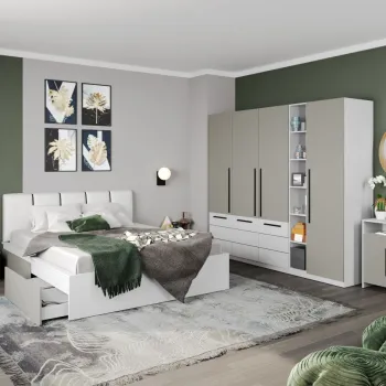 Set Mobila Dormitor Casmir / Alb Soares C15 imagine