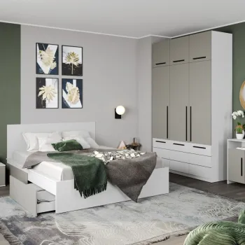 Set Mobila Dormitor Casmir / Alb Soares C22 imagine