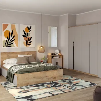 Set Mobila Dormitor Casmir / Stejar Siena C04 imagine