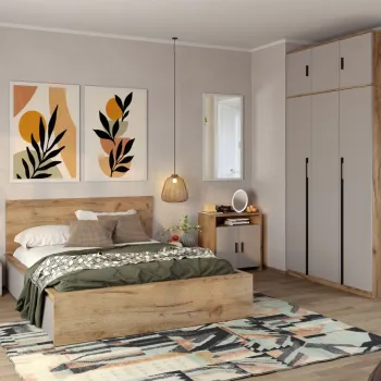 Set Mobila Dormitor Casmir / Stejar Siena C05 imagine