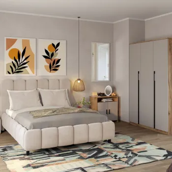 Set Mobila Dormitor Casmir / Stejar Siena C07 imagine