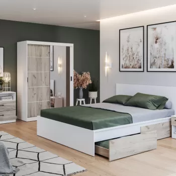 Set Mobila Dormitor Forest C04 cu oglinda imagine