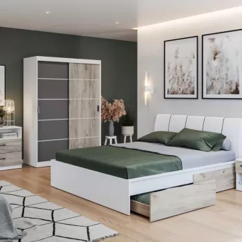 Set Mobila Dormitor Forest C07 tapitat imagine