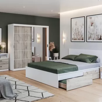 Set Mobila Dormitor Forest C12 cu oglinda imagine