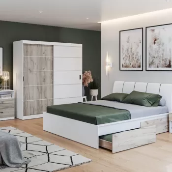 Set Mobila Dormitor Forest C13 tapitat imagine