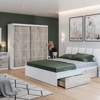 Set Mobila Dormitor Forest C14 tapitat imagine