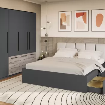 Set Mobila Dormitor Gri Noce C11 imagine