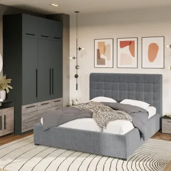 Set Mobila Dormitor Gri Noce C14 imagine