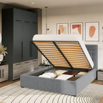 Set Mobila Dormitor Gri Noce C19 imagine