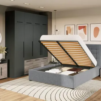 Set Mobila Dormitor Gri Noce C20 imagine