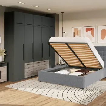 Set Mobila Dormitor Gri Noce C21 imagine