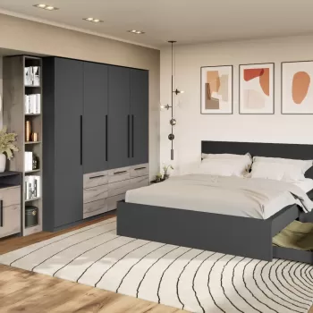 Set Mobila Dormitor Gri Noce C3 imagine