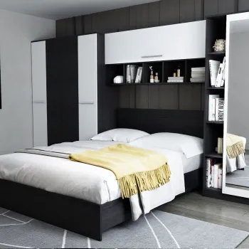 Set Mobila Dormitor Mario 3.85m pat incadrat imagine