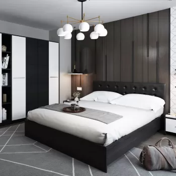 Set Mobila Dormitor Mario 4U 5 piese tapitat wenge imagine