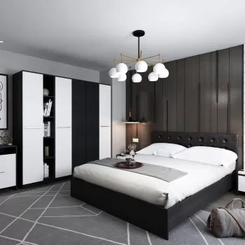 Set Mobila Dormitor Mario 4U 6 piese tapitat wenge imagine