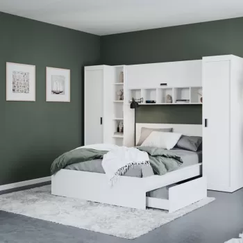 Set Mobila Dormitor Nordis 2.70m cu pat incadrat imagine