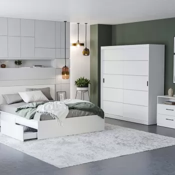 Set Mobila Dormitor Nordis Alb C09 imagine