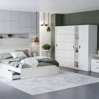 Set Mobila Dormitor Nordis Alb C21 imagine