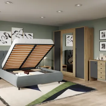 Set Mobila Dormitor Pero tapitat cu oglinda C2 imagine