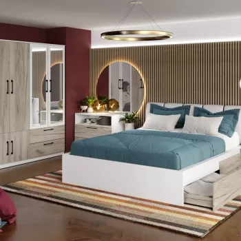 Set Mobila Dormitor Relax C23 tapitat / oglinda imagine