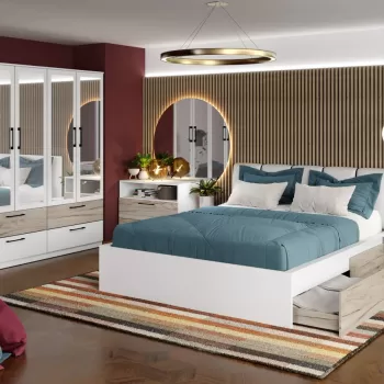 Set Mobila Dormitor Relax C24 tapitat / oglinda imagine