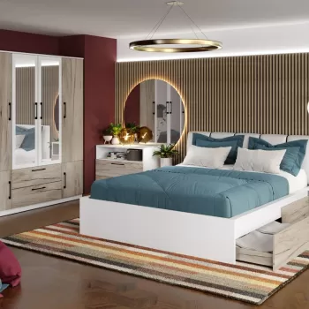 Set Mobila Dormitor Relax C27 tapitat / oglinda imagine