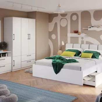 Set Mobila Dormitor Snow C20 tapitat imagine