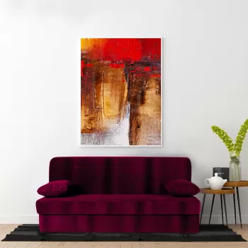 Canapea extensibila click clack, lada de depozitare SARA 1, Rosu Burgundy imagine