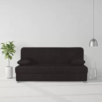 Canapea extensibila click clack, lada de depozitare SARA 3, Negru imagine