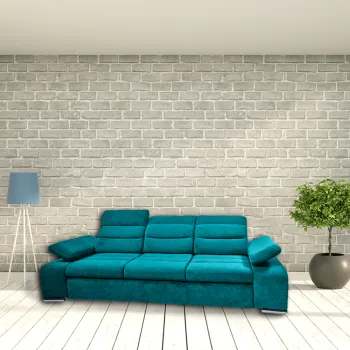 Canapea extensibila cu 3 locuri Junona Turquoaz imagine
