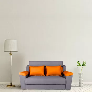 Canapea extensibila cu lada de depozitare, Olive, Gri imagine