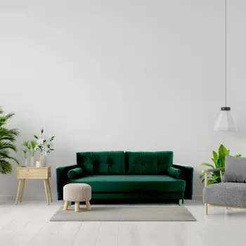 Canapea extensibila, lada de depozitare, eleganta, Santiago, Verde Smarald imagine