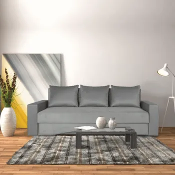 Canapea extensibila, lada de depozitare, Luna, Gri imagine