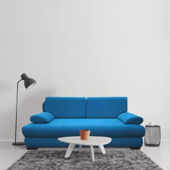 Canapea extensibila, lada de depozitare, Oro, Turquoise imagine