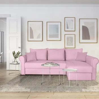 Coltar extensibil, cu 2 lazi de depozitare, Elise, Roz Pudrat imagine