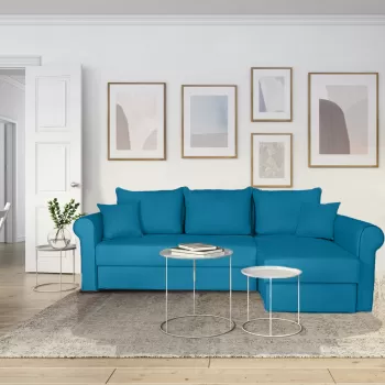 Coltar extensibil, cu 2 lazi de depozitare, Elise, Turcoaz imagine