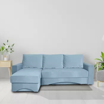 Coltar extensibil, cu 2 lazi de depozitare, Zelda, Baby Blue imagine