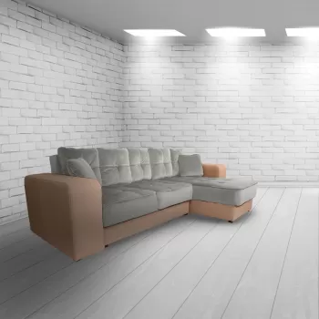 Coltar extensibil, cu lada de depozitare, Atena, Cream imagine