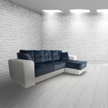 Coltar extensibil, cu lada de depozitare, Atena, Gri imagine