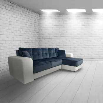 Coltar extensibil, cu lada de depozitare, Atena, Gri imagine