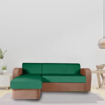 Coltar extensibil, cu lada de depozitare, Harmony, Verde Smarald imagine